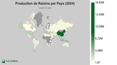 Production de Raisins par Pays (2024) Thumbnail