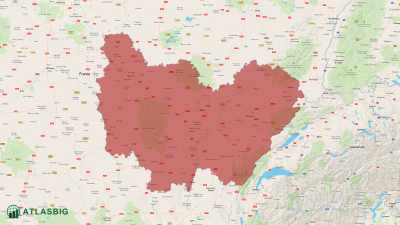 Carte de Bourgogne-Franche-Comté Thumbnail