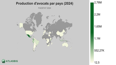 Production d'avocats par pays (2024) Thumbnail