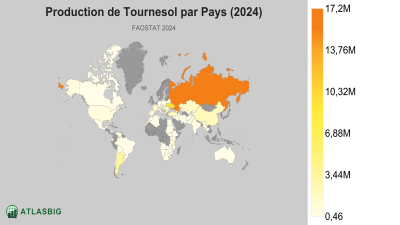 Production de Tournesol par Pays (2024) Thumbnail